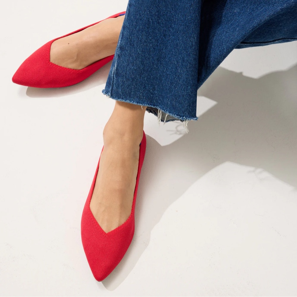 Rothy's The Point - Vibrant Red Flat
